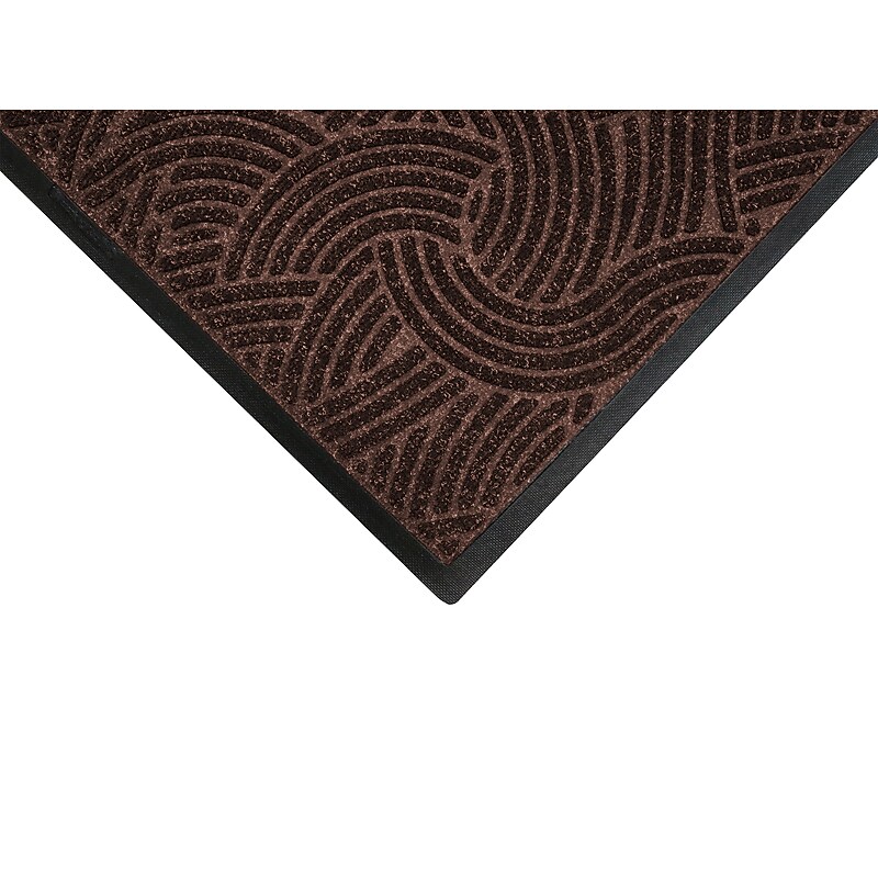 M + A Matting WaterHog Plus Commercial Wiper/Scraper Entrance Floor Mat, 4' x 8', Chestnut Brown (1857548090) image 1