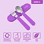 bentgo Kids Stainless Steel Utensil Set , Purple (BGKDUTSS-P)~#|#~AA78D64A-039E-4D6C-853846B94345B5A7_sc7