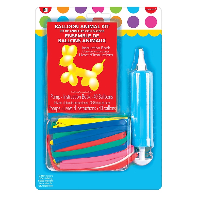 Party City Animal Latex Balloon Kit, Assorted, 40/Pack (AM115918-NS) image 1