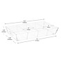 Mind Reader Acrylic 4-Compartment Snack Organizer Tray, Clear (SNACKBEVT-CLR)~#|#~AA7BBF9D-92D3-4414-A2CAAF5D1A172A22_sc7