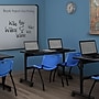 Regency Kobe 48" Flip Top Mobile Training Table- Grey & 2 'M' Stack Chairs- Blue~#|#~AA816367-3FE7-41DF-BD5BA3DC5CD12E06_sc7