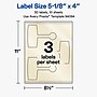 Avery Laser/Inkjet Sealing Labels, 5-1/8" x 4", Pearlized Ivory, 30 Labels/Pack (19479370704)~#|#~AA8DB124-5F86-444A-9D4D4E043AEADA37_sc7