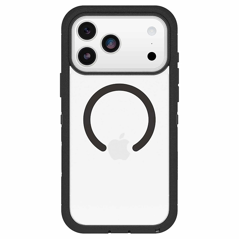 OtterBox Defender XT Series MagSafe Case for iPhone 17 Pro Max, Shock Absorbing, Black/Clear (76-000103) image 1