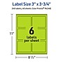Avery Rectangle Multipurpose Labels, 3" x 3.75", Bright Green, 240/Pack (94248)~#|#~AA913DBF-CDBF-4A98-B25D68CD46EB2D81_sc7