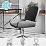 Martha Stewart Tyla Armless Faux Leather Swivel Executive Chair, Gray/Polished Nickel (CH2209215GY)~#|#~AA92E889-E988-482B-B0BA253112429A5C_sc7