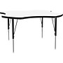 Correll 48" Clover-Shaped Activity Table, Height-Adjustable, Frosty White/Black (A48DE-CLO-80)~#|#~AA957188-86C8-4EC1-98271CF2BE190DCD_sc7