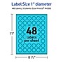 Avery Laser/Inkjet Multipurpose Circle Labels, 1" Dia., Bright Blue, 480/Pack (94500)~#|#~AAA03389-BD4B-43CB-8E717413986A2284_sc7