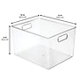 iDESIGN Small Stackable Plastic Storage Bin, 8" x 12"x 10", Clear, 8/Pack (29157M8)~#|#~AAA547E1-D97A-40C9-929BD03E69FC23D3_sc7