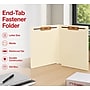 Staples End‑Tab Fastener Folder, Letter Size, Manila, Reinforced Tab, Durable Construction, 150/Box~#|#~AAA6190E-7C1F-4F82-BAC699F4CFDD71AE_sc7