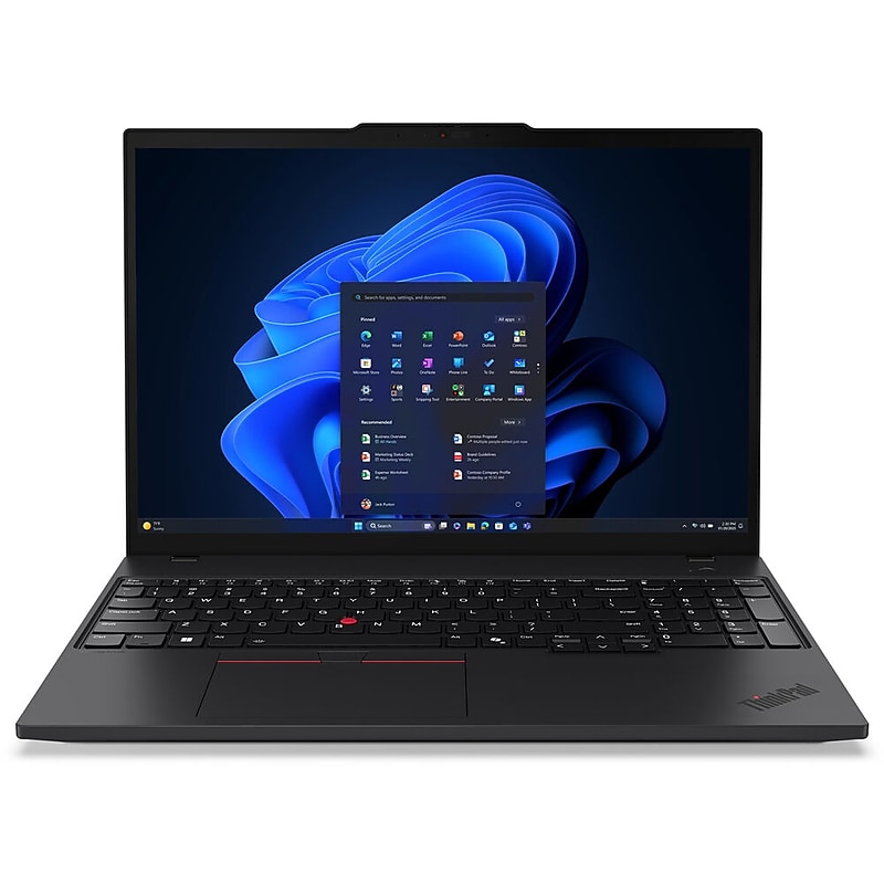 Lenovo ThinkPad T16 Gen 4 16" Touchscreen AI Laptop, Intel Core Ultra 5 225U, 1.5GHz, 16GB RAM, 512GB SSD, Windows 11 Pro, Black image 1