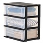 Iris Stackable Wide Chest, 3 Drawer, Black, 2/Pack (380026)~#|#~AAAAC047-CFEC-4EF2-9FB91F4A3C428FDA_sc7