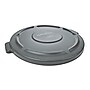 Rubbermaid BRUTE Hinged Lid, 32 Gallon, Round, Gray (FG263100GRAY)~#|#~AAB51E2D-F9D6-4A97-80C7C4B447DB7AB2_sc7