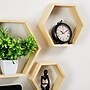 Mind Reader 3-Shelf Bamboo Mouted Honeycomb Hexagon Floating Shelves, 12" x 3.13" x 13.75" (WWALL3PC-BRN)~#|#~AAB678CD-849C-45C9-872E1AD90D486B64_sc7