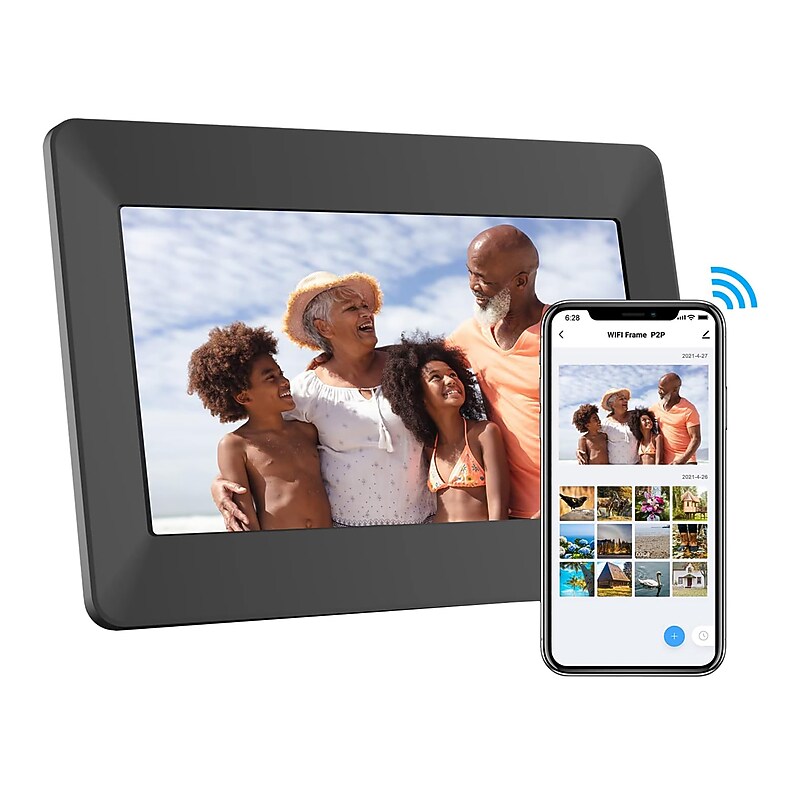 eco4life Touchscreen 10.1" WiFi Digital Picture Frame, Black (SGECPF1026) image 1