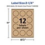 Avery Laser/Inkjet Burst Multipurpose Labels, 2.25" Dia., Kraft Brown, 600 Labels/Box ( 94608)~#|#~AABE6DC4-0DA5-46B6-91DAFFF4A9EDEE90_sc7
