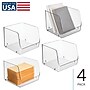 iDESIGN Small Stackable Plastic Storage Bin, Clear, 4/Pack (28107M4)~#|#~AAC82FA7-B44D-4CDA-B2A8A0B61F731447_sc7