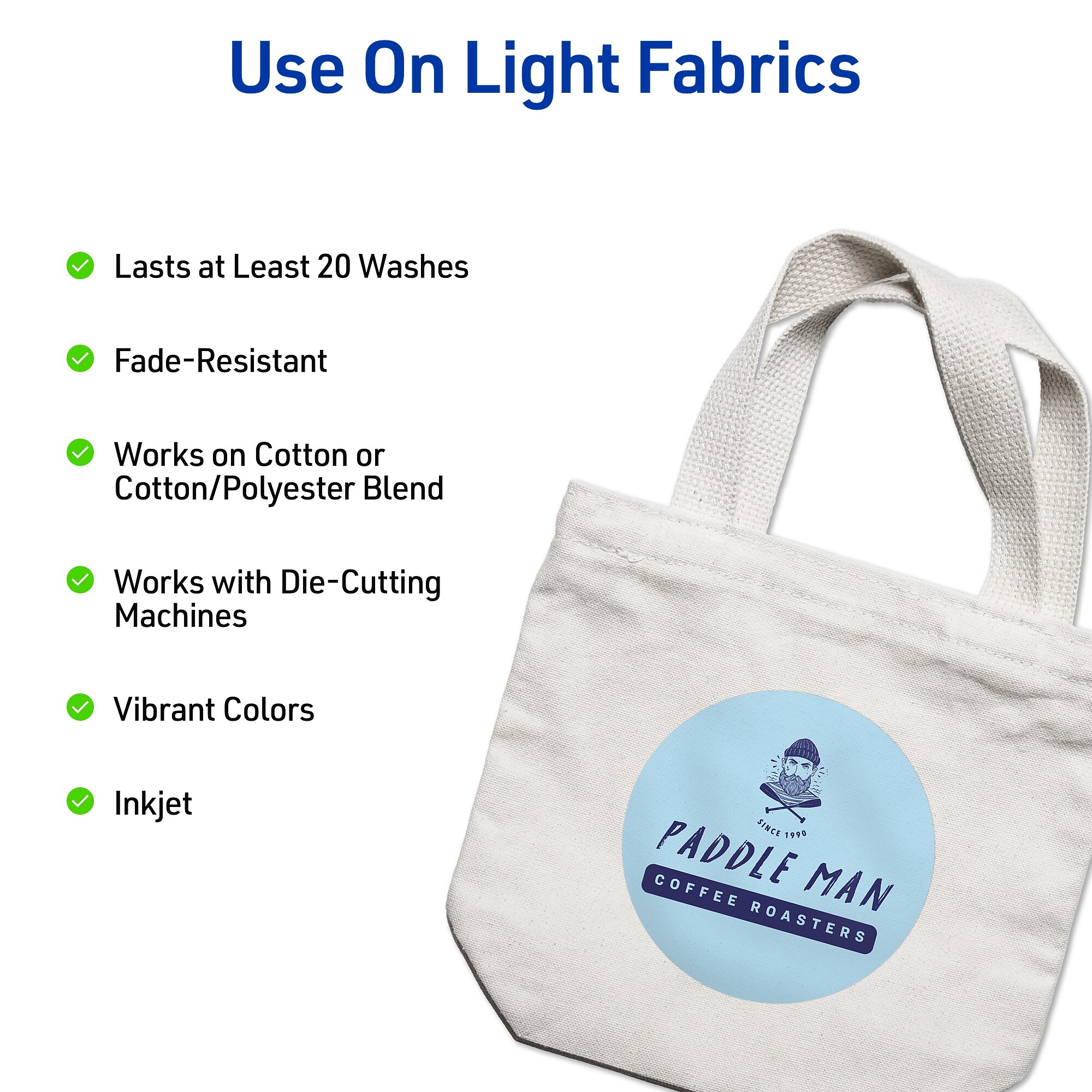 Avery Heat Iron On Transfer Paper for Light Fabrics, 8.5″ x 11″ (8938) Sansujyuku sansujyuku.com