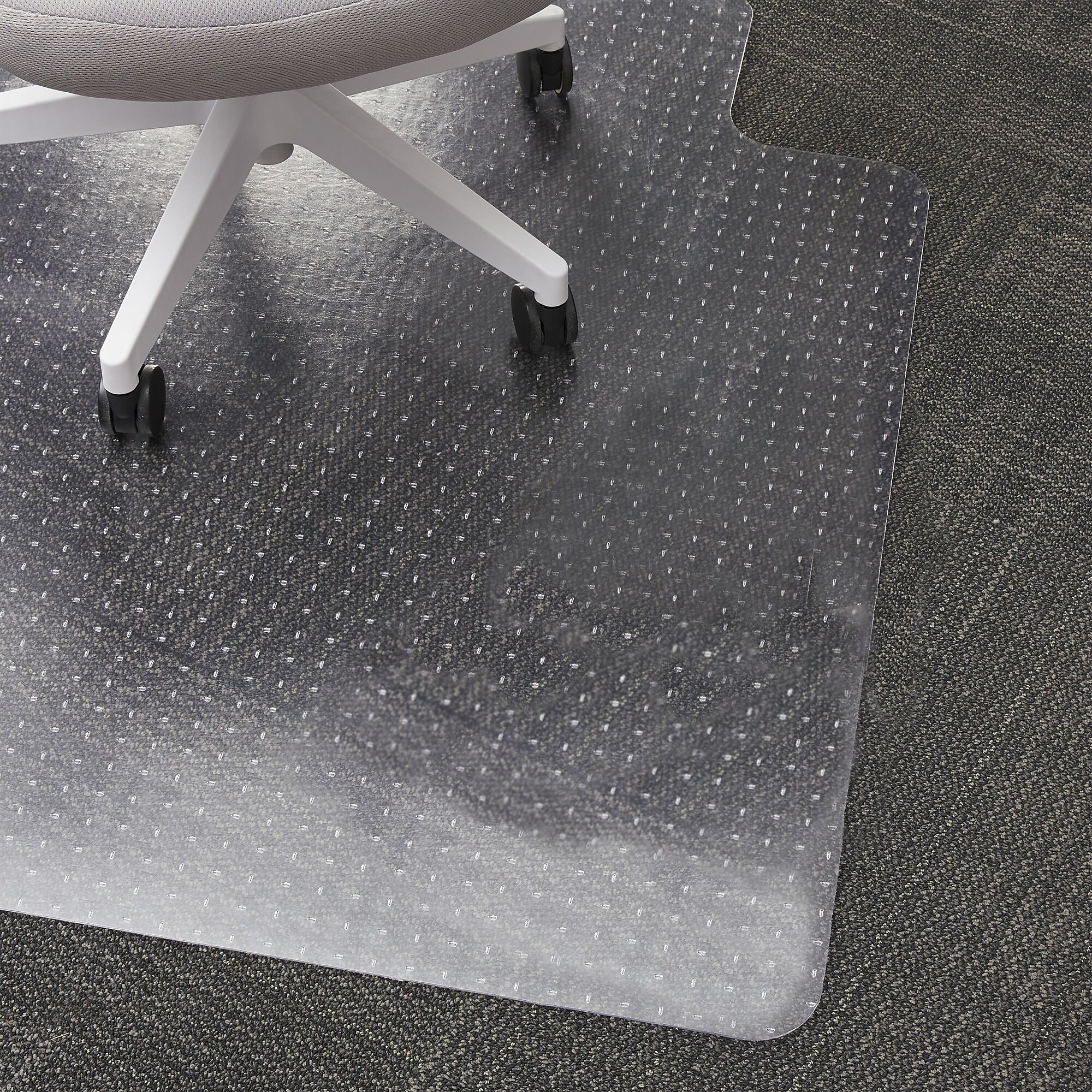 Staples Office Chair Mat, Clear Floor Mats with Lip, Flat-Pile Carpets, Extended Under-Desk Coverage, 48 x 36 Inch, Smooth Glide Sansujyuku sansujyuku.com