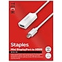 Staples TECH Mini DisplayPort to HDMI Audio/Video Adapter, Male to Female, White (ST62353)~#|#~AACDB603-9018-44D5-979F970F26E4A8A4_sc7