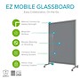 Ghent EZ Magnetic Glass Mobile Dry-Erase Whiteboard, Aluminum Frame, 75"H x 62"W, Smoke (EZ1MA7562SK)~#|#~AACEF127-72F3-47EB-8C03E569ECE80EEF_sc7