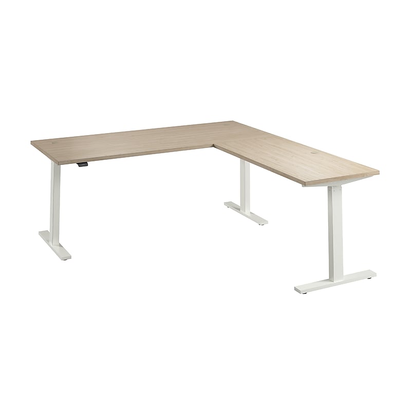 Bush Business Furniture Move 60 Series 72"W L Shaped Adjustable Standing Desk, Natural Elm (M6SL7278NEWK) image 1