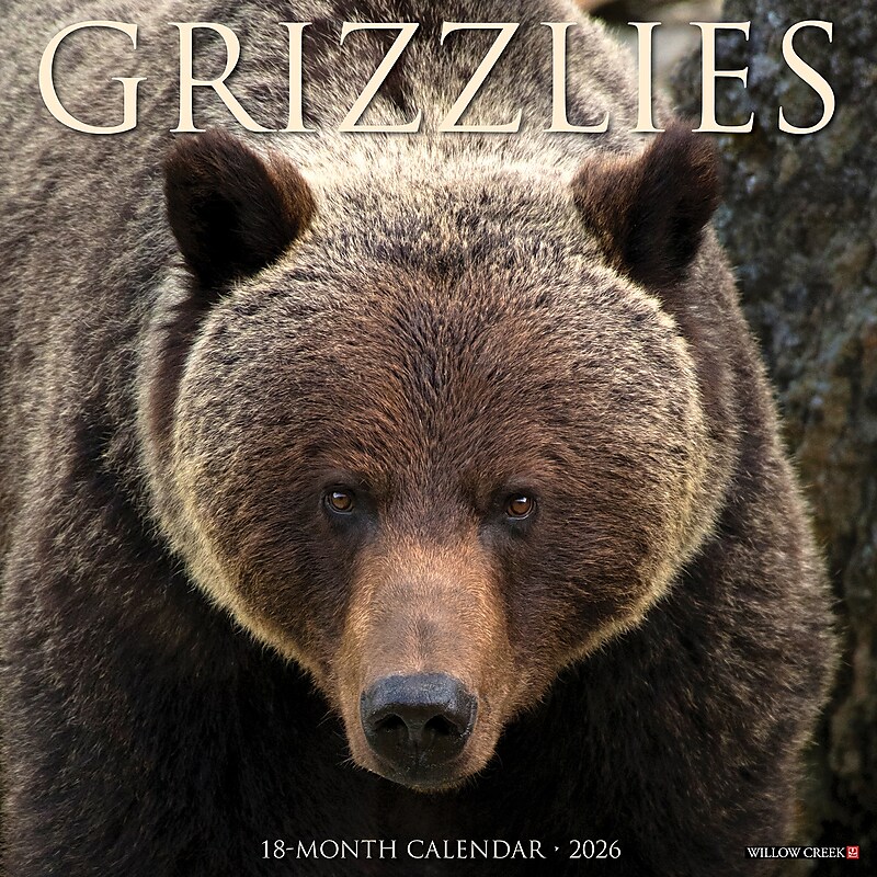 2026 Willow Creek Grizzlies 12" x 12" Monthly Wall Calendar (51399) image 1