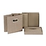 Household Essentials Medium Stackable Folding Fabric Storage Bin, 11" x 11.4"x 11.4", 24.75 Qt., Beige, 2/Pack (802-1)~#|#~AADBD655-9B6E-4321-88030085F9B7A733_sc7