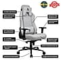 Arozzi Vernazza SoftFabric Ergonomic Racing Gaming Chair, Light Grey (VERNAZZA-SFB-LG)~#|#~AAE01A1D-34FE-4293-8DF7665BA8373D9E_sc7