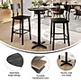 Flash Furniture TopGuard 24" Round Wood Dining Table with X-Base, Black Faux Marble/Black Base (STRD24BMAT2222B)~#|#~AAE03F43-5398-420B-B2235CEF648F861F_sc7
