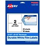 Avery Laser/Inkjet Rectangle Waterproof Multipurpose Labels, 8.5"  x 5.5", White, 50/Pack (94229)~#|#~AAE073A0-2A01-46B7-A64B57955BDFAE97_sc7