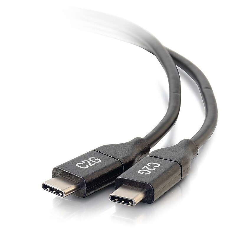 C2G Cables to Go 10' USB-C to USB-C Cable, Male to Male, Black (28829) image 1