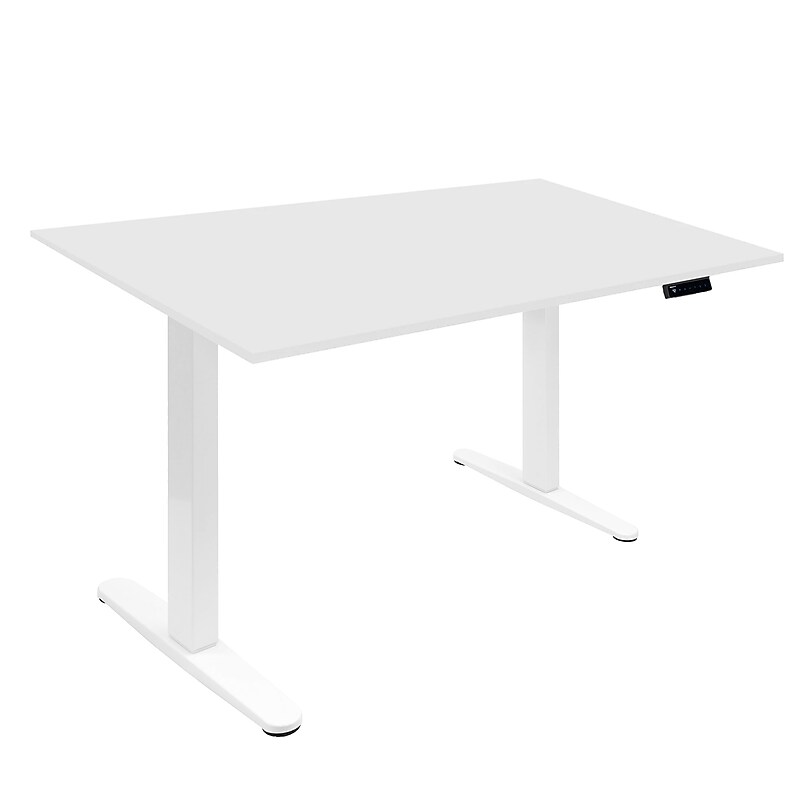 Mount-It! 55"W Electric Adjustable Standing Desk, White (MI-18061) image 1