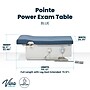 Viva Comfort Pointe Power Adjustable Exam Table with Stirrups, 450 lbs. Capacity, Blue (ADI‎996-10-BLU-MK)~#|#~AAE255D4-6C80-42D6-82B99345CC7BFF70_sc7