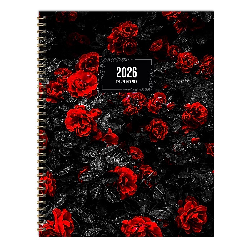 2026 TF Publishing Red Roses 9" x 11" Weekly & Monthly, Paperboard Cover, Multicolored (26-9716) image 1