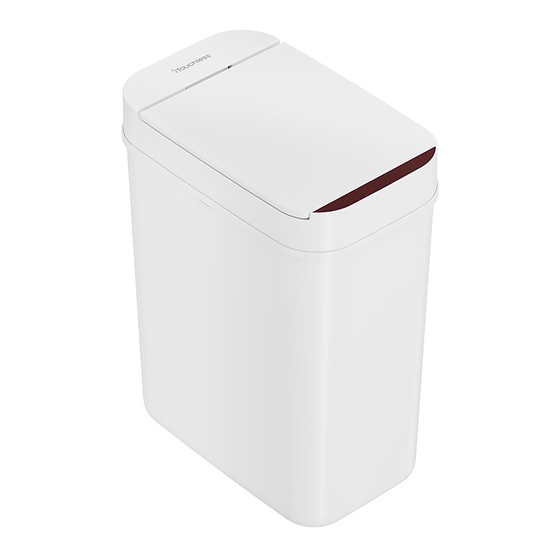 iTouchless Plastic Sensor Trash Can, 3 Gallon, White (SP03WW) image 1