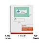 Staples Laser/Inkjet Address Labels, 1 1/3" x 4", White, 14 Labels/Sheet, 100 Sheets/Pack, 1400 Labels/Pack (ST18059-CC)~#|#~AAEEA786-39D6-4C5D-9421F7C9CF80486B_sc7