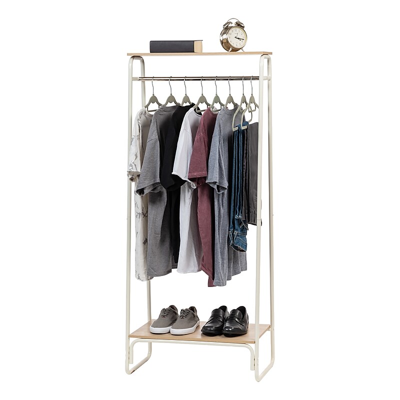Iris 12.38" x 10.5" Garment Rack, White Metal (596268) image 1