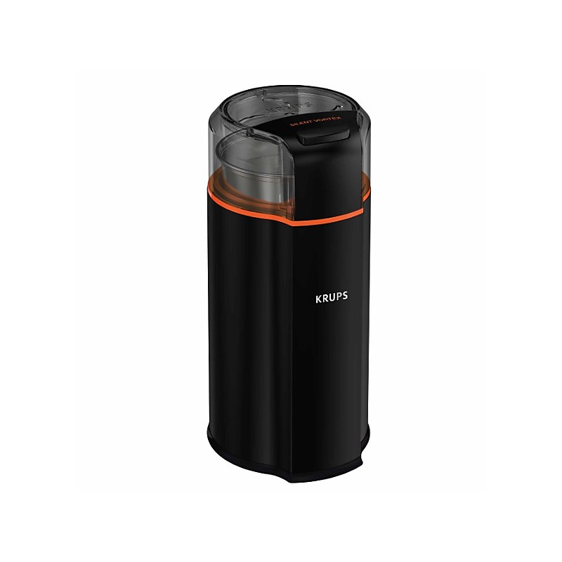 Krups Silent Vortex Blade Coffee Grinder, Black (GX332850) image 1
