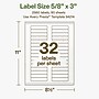 Avery Hemp Rectangle Laser/Inkjet Multipurpose Labels, 5/8" x 3", Off-White (2560/Box)~#|#~AAF56EA8-1FC2-49E9-B9EFB1F642C1AB21_sc7