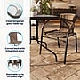 Flash Furniture Lila 28'' Square Table with 4 Rattan Stack Chairs, Dark Brown (TLH073SQ037BN4)~#|#~AAF61E1D-AE36-4DE6-BBABD5724E6373AC_sc7