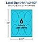 Avery Printable Oval Multipurpose Labels, 4.25" x 2.5", Bright Blue, 240/Pack (94058)~#|#~AAFD27CF-3784-4083-B82E71D1F85AFD24_sc7