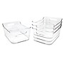Isaac Jacobs Small Plastic Storage Bins with Handles, 4.1" x 6.7" x 9.4", Clear, 4/Pack (PD01-S4)~#|#~AB00F74E-04CA-4F68-B8DD6DA4F6895D27_sc7