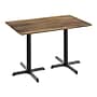Flash Furniture TopGuard 48" x 30" Rectangular Wood Dining Table with X-Base, Natural/Black Base (ST3048NATT2230)~#|#~AB01E943-6734-442C-88D6F62F01AAF825_sc7