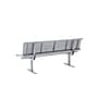 Alpine Industries 6' Galvanized Steel Park Bench with Curved Intermediate Armrest, Silver (ALP4250-6)~#|#~AB030545-E429-48F4-925207FE7727B5EA_sc7