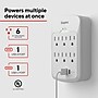 Staples TECH 6-Outlet Adapter, 1800 Joules, White (ST62764)~#|#~AB043D29-6FFC-4E56-AA9A26B23B39A6F0_sc7
