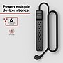 Staples TECH 6-Outlet Surge Protector, 6', 1800 Joules, Black (ST62779)~#|#~AB04DCD4-FA3A-4671-99FA7D4397509BF9_sc7