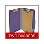 Medical Arts Press Pressboard Classification Folder, 2 Dividers, 2" Expansion, Legal Size, Purple, 10/Box (DV-T52-26-3PRP)~#|#~AB09E986-122B-4FAD-9D82A8E7843FCA70_sc7