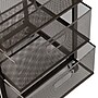Mind Reader 3-Shelf Drawer Mobile Organizer Cart with Wheels, Black (3TMESHC-BLK)~#|#~AB0CFE37-D43D-4097-B8062E4CE366B10B_sc7