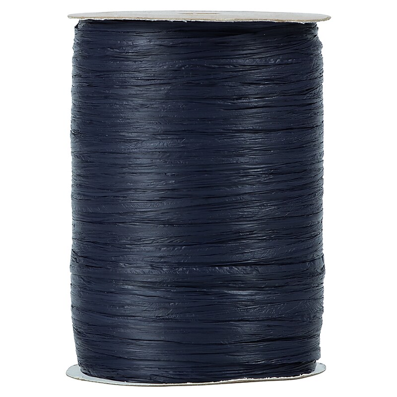 JAM Paper Wraphia Ribbon, Navy Blue (510811401) image 1