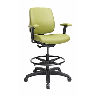 Tempur-Pedic Fabric Drafting Chair with Backrest and Footrest with